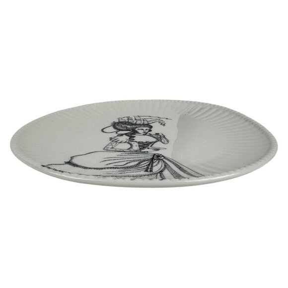 ANTHROPOLOGIE Plate Florence BALDUCCI Lady Finery RARE! 10.75" D Crimpled Edge - Picture 8 of 12